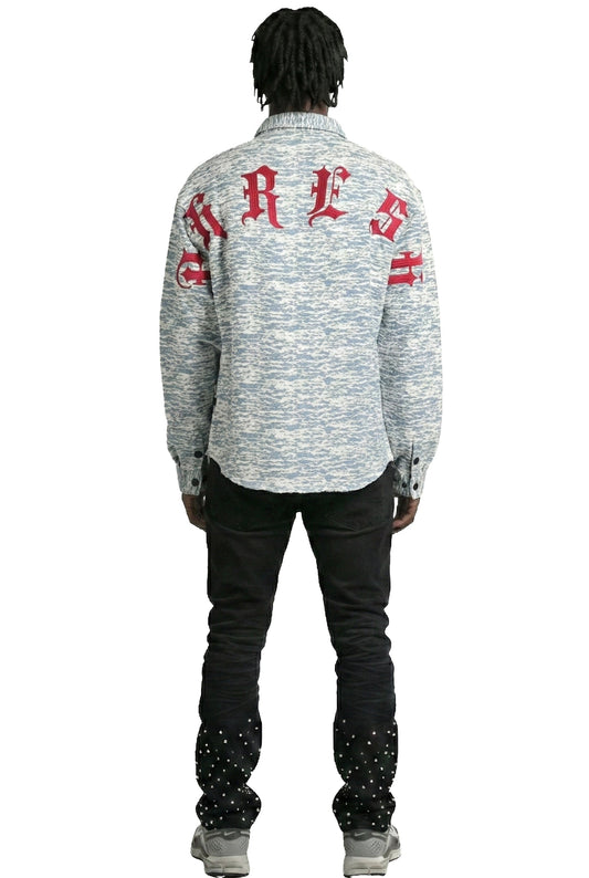 RYAN Men's mixed jacquard texture shirt