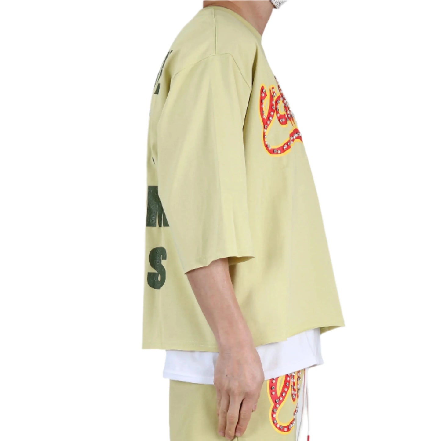 BRITON SN/ Jersey 3/4 Sleeve Crop Top Tee