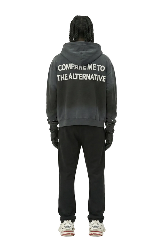 GLENN French Terry Long Sleeve Crop Top Full Zip Hoodie