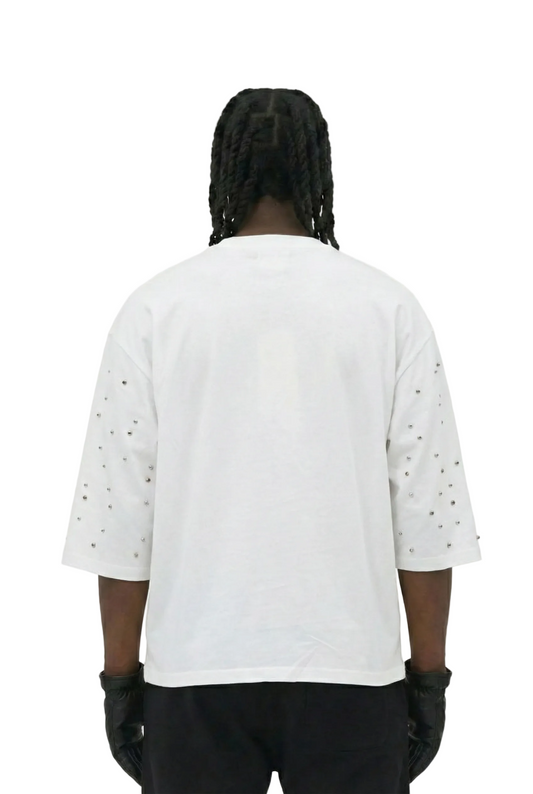 CLAIN SN/ Jersey 3/4 Sleeve Crop Top Tee