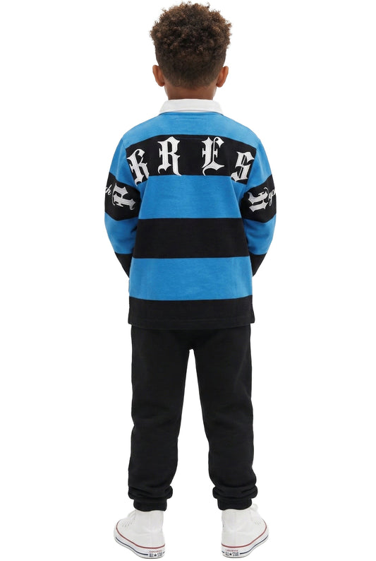 OCEAN Kid's Long Sleeve Polo Shirt With Heavy Embroidery Works (PHRESH)