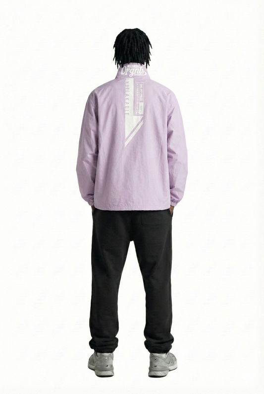 CANON Men's premium crispy nylon long sleeve half zip pullover jacket