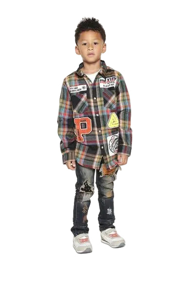 MIKADO Kid's Premium Flannel Button Down Shirt