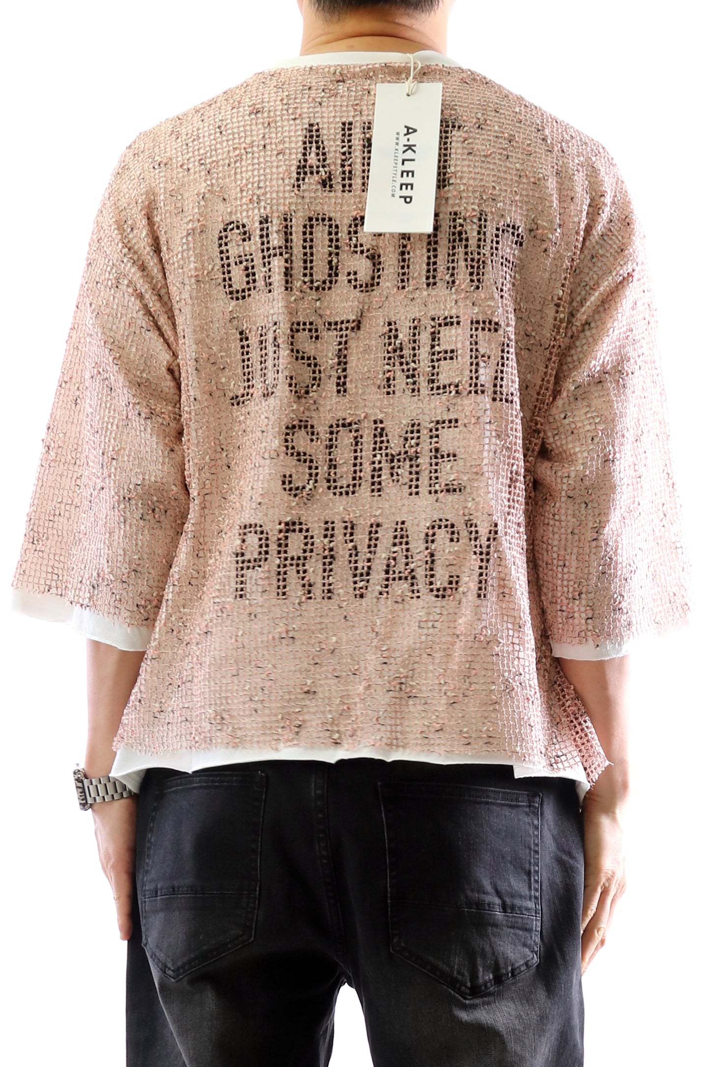Sparkle S/N Jersey 3/4 Sleeve Crop Top Tee