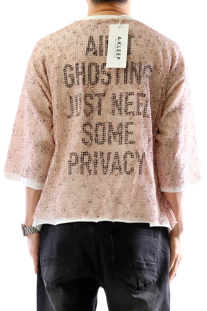 Sparkle S/N Jersey 3/4 Sleeve Crop Top Tee