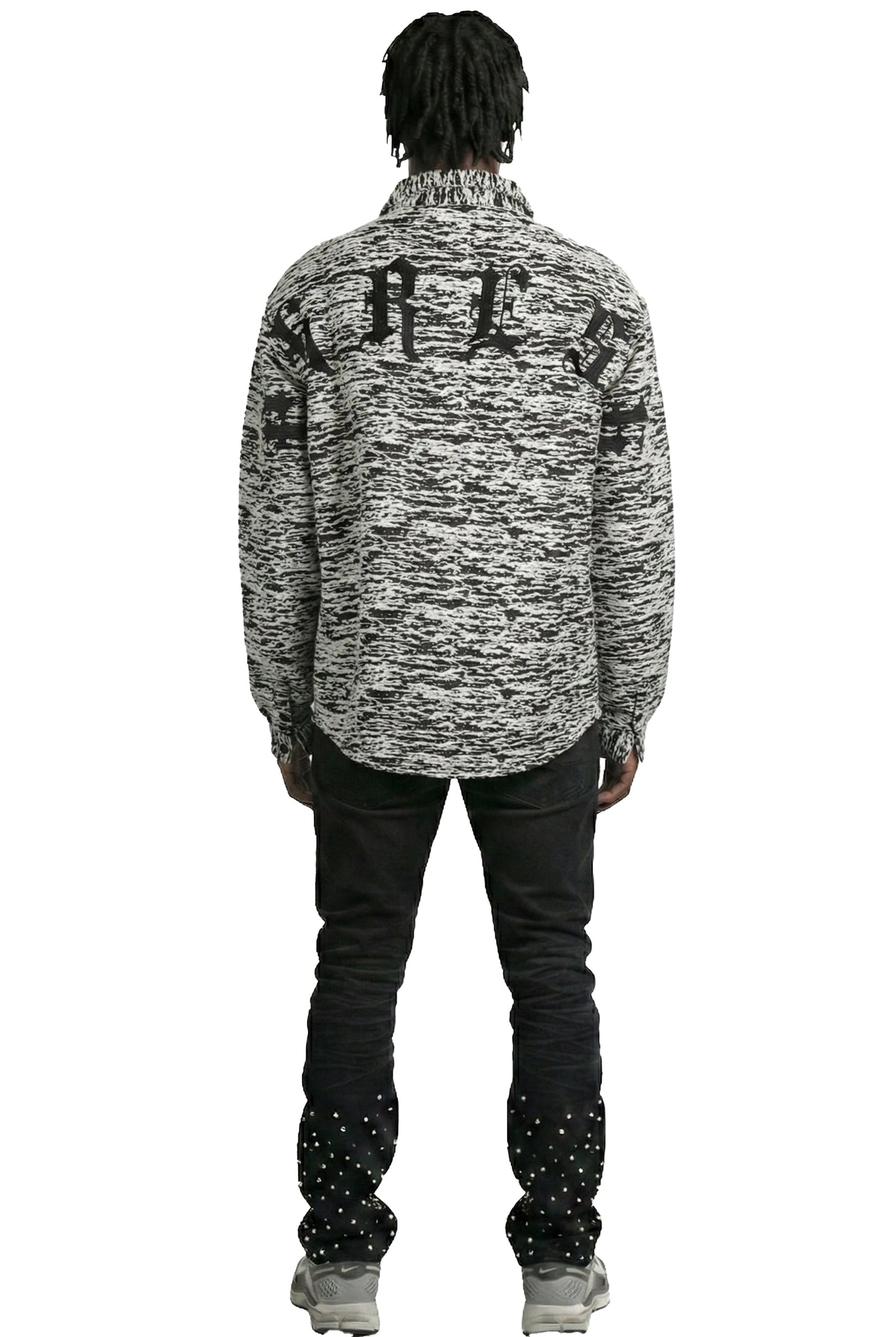 KIRK Men's mixed jacquard texture shirt