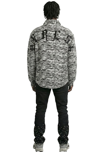 KIRK Men's mixed jacquard texture shirt