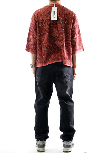Celestial S/N Jersey 3/4 Sleeve Crop Top Tee