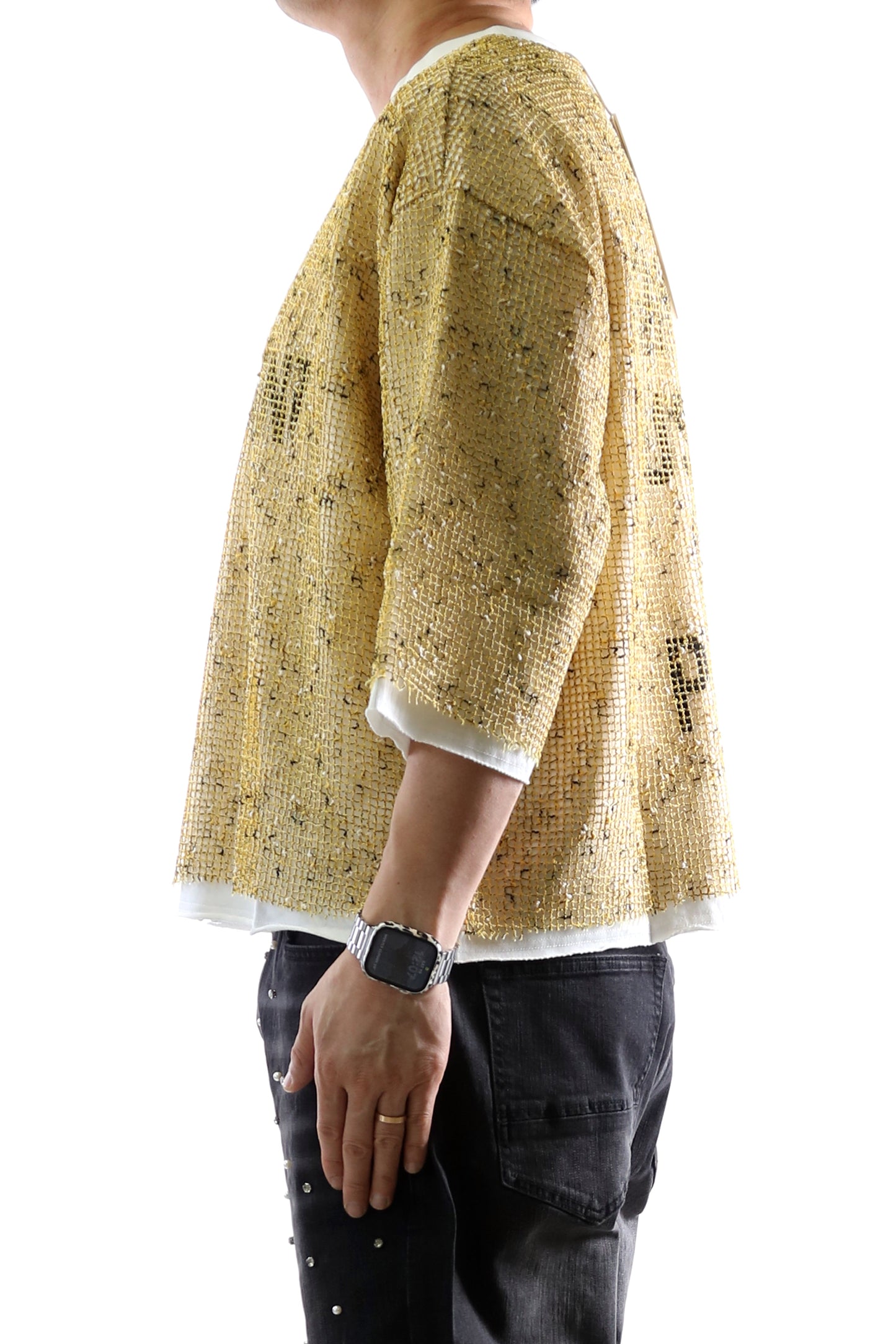 Petal S/N Jersey 3/4 Sleeve Crop Top Tee