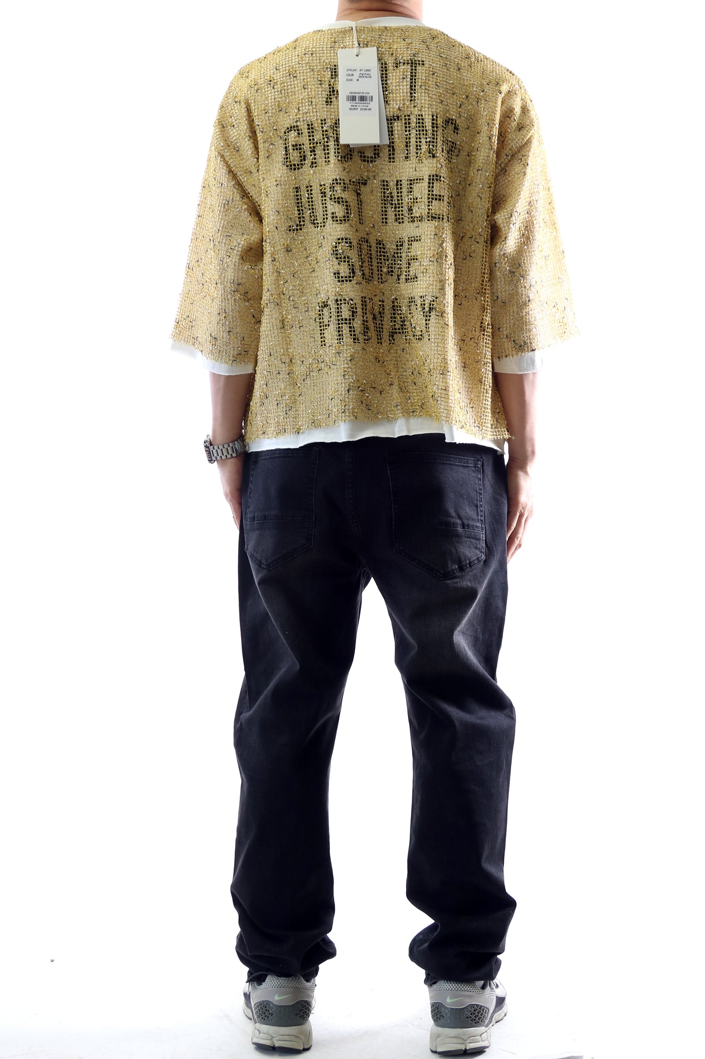 Petal S/N Jersey 3/4 Sleeve Crop Top Tee