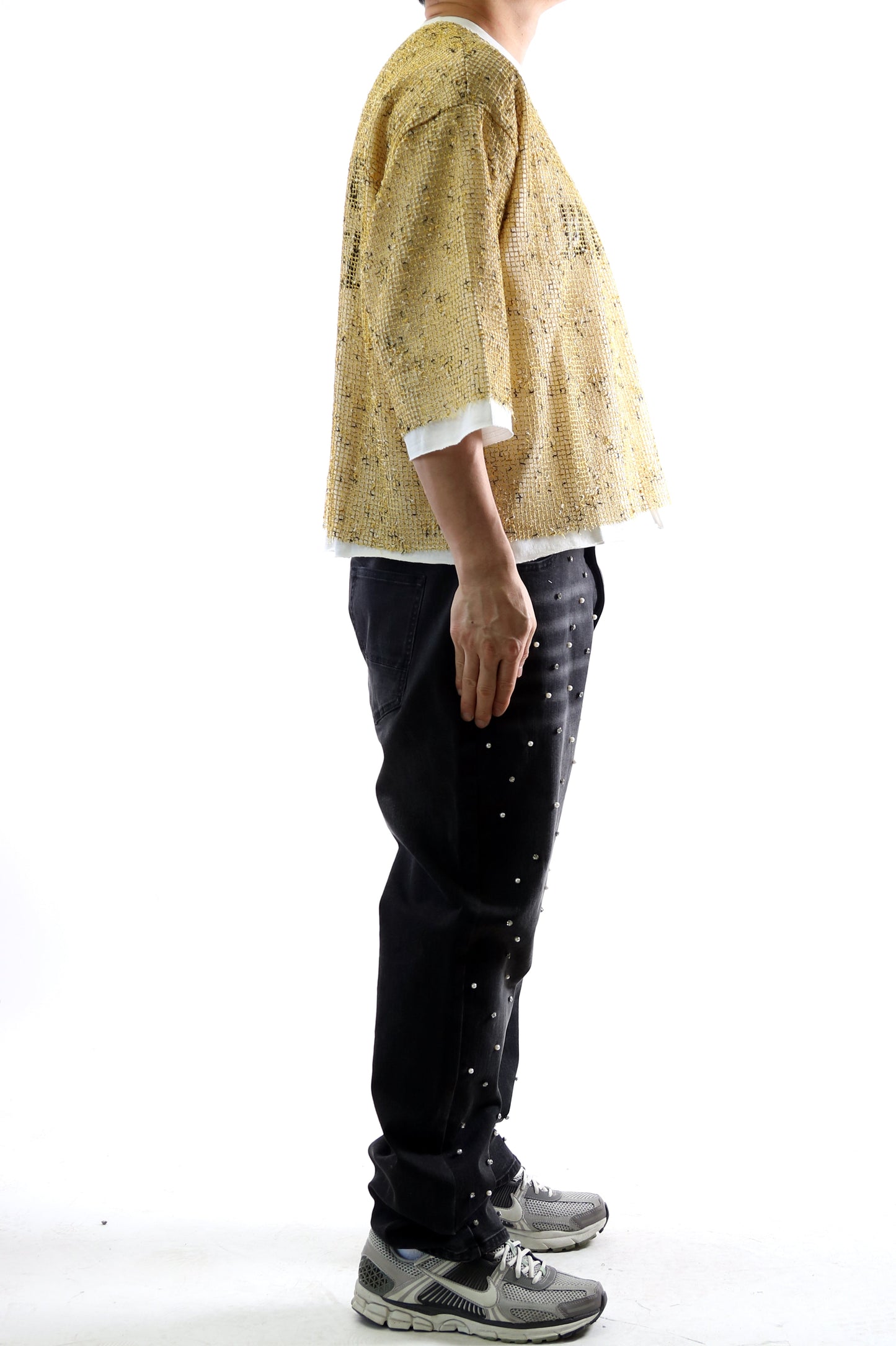 Petal S/N Jersey 3/4 Sleeve Crop Top Tee