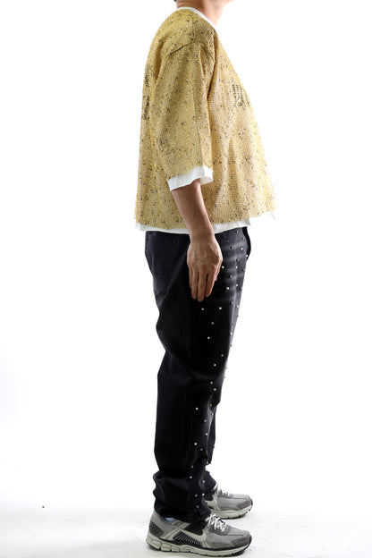 Petal S/N Jersey 3/4 Sleeve Crop Top Tee