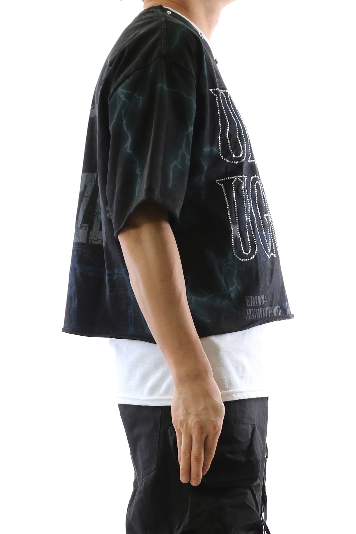 DUSTSPIRE S/N Jersey 3/4 Sleeve Crop Top Tee
