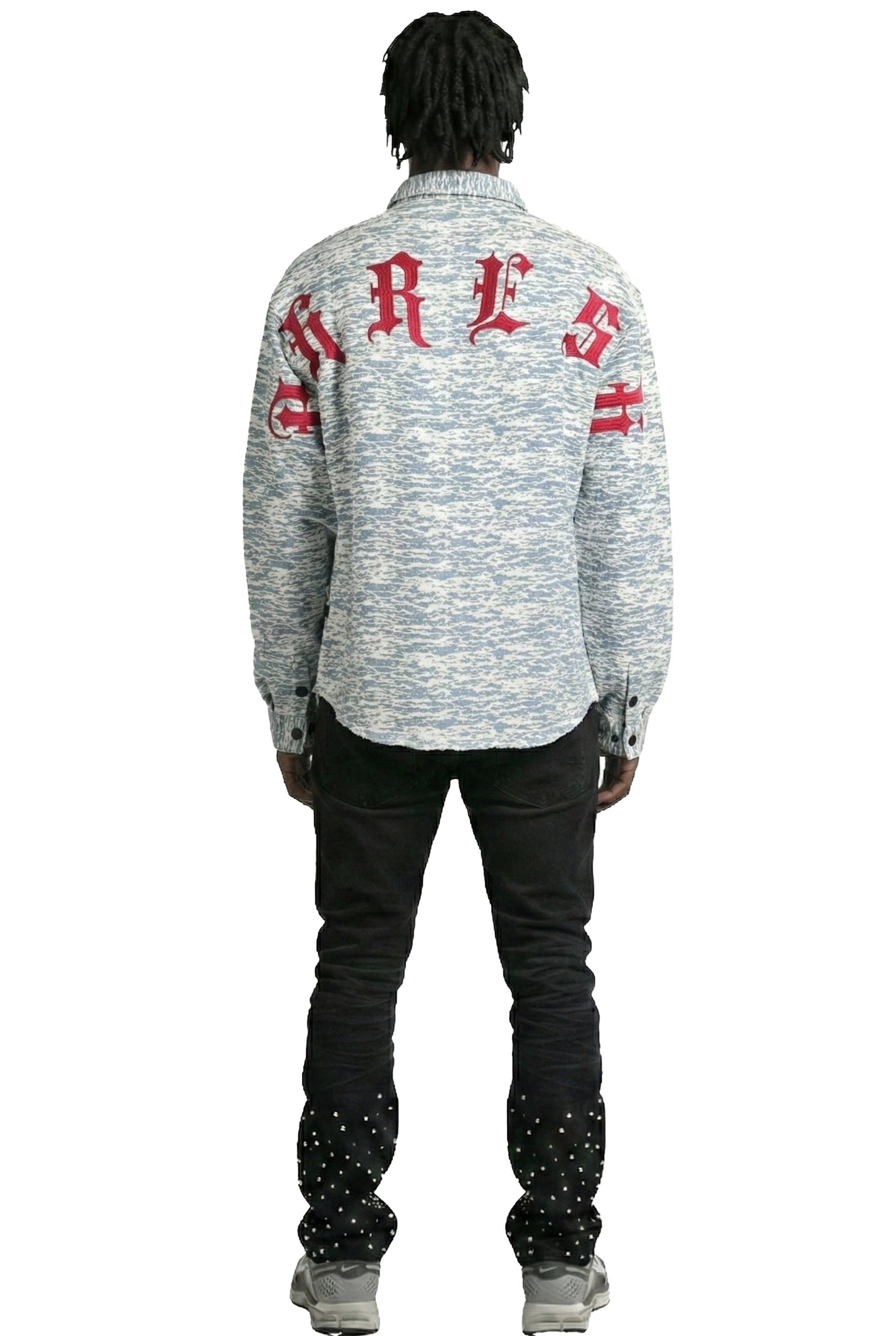 RYAN Men's mixed jacquard texture shirt
