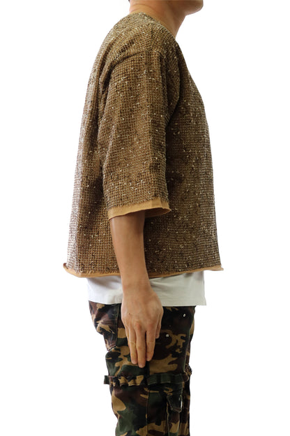 TROVE S/N Jersey 3/4 Sleeve Crop Top Tee