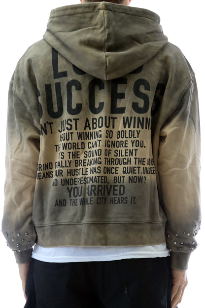 NEW ERIN French Terry Long Sleeve Crop Top Full Zip Hoodie