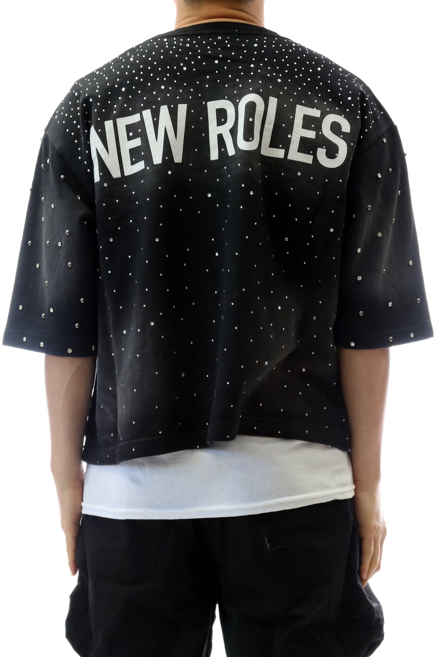 ZIRCON French Terry 3/4 Sleeve Crop Top Tee