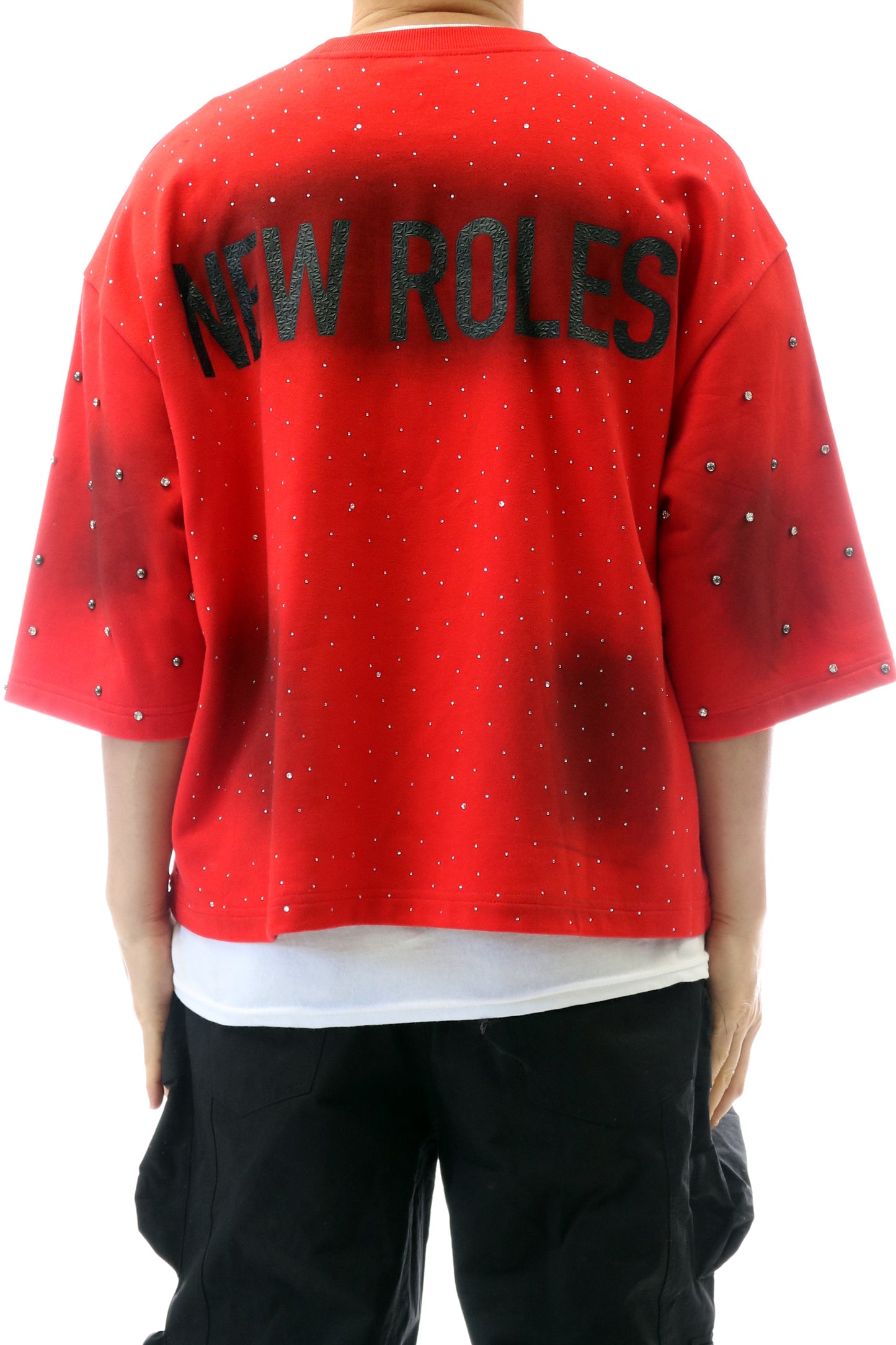 SYNTH French Terry 3/4 Sleeve Crop Top Tee