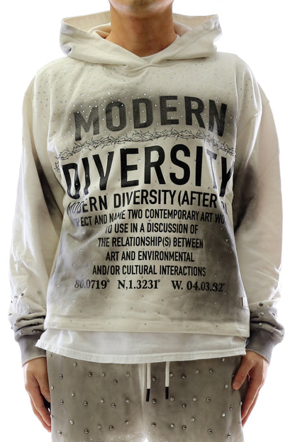 GLAZE French Terry Long Sleeve Crop Top Pullover Hoodie only