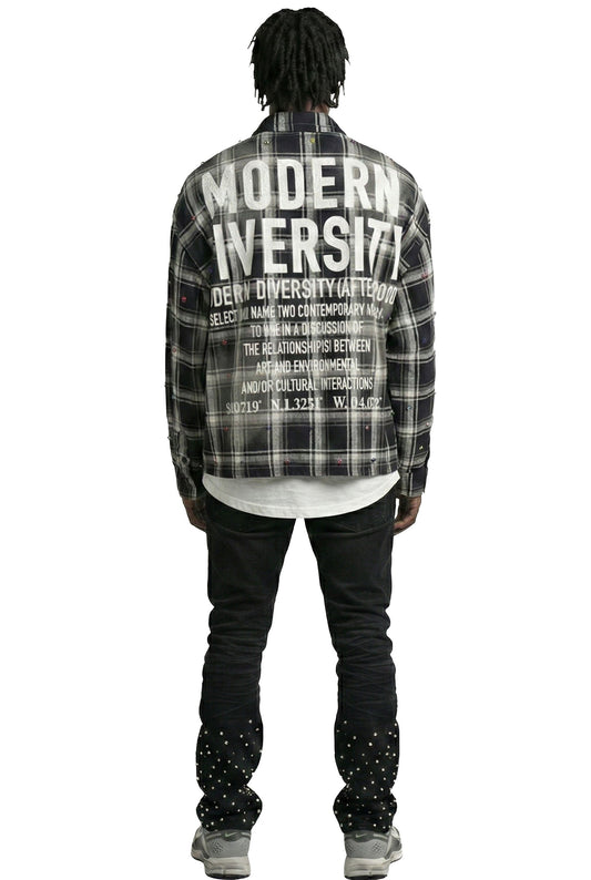 UMBRO Long Sleeve Washed Flannel Crop Top Button Down Shirt
