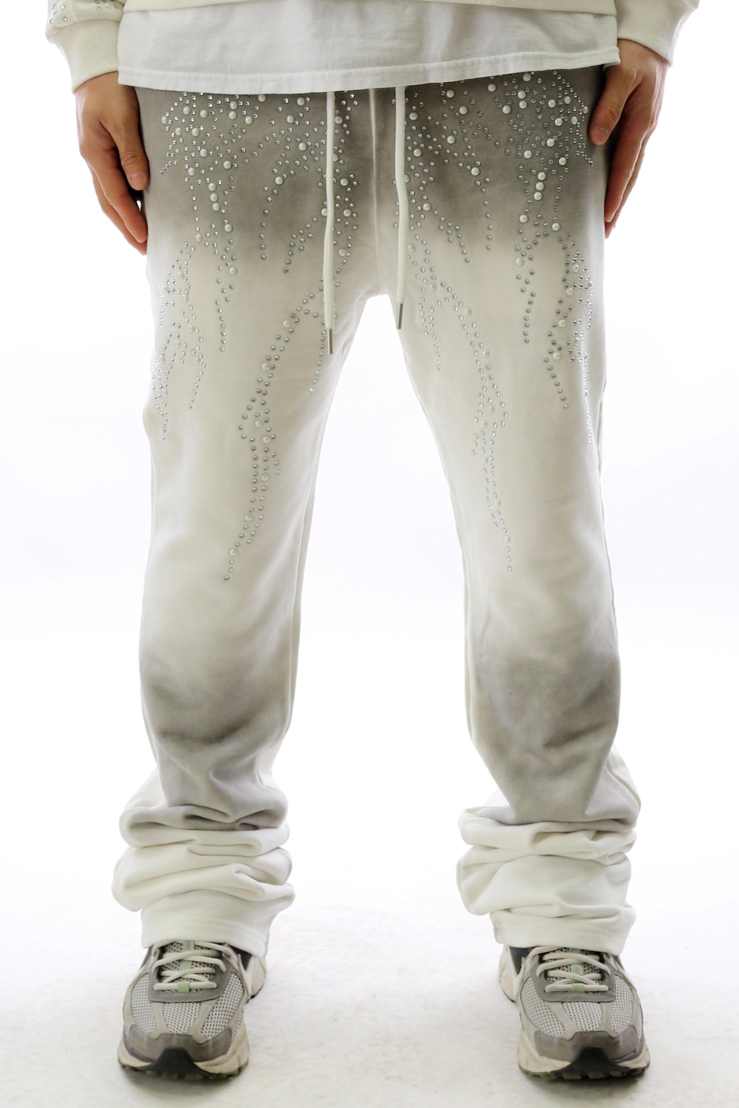 SMUDGE Washed French Terry Stacked Jogger Pants