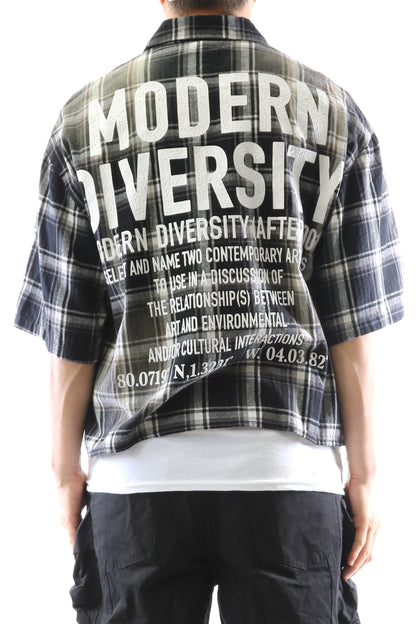 UMBRO Washed Flannel Crop Top Button Down Shirt