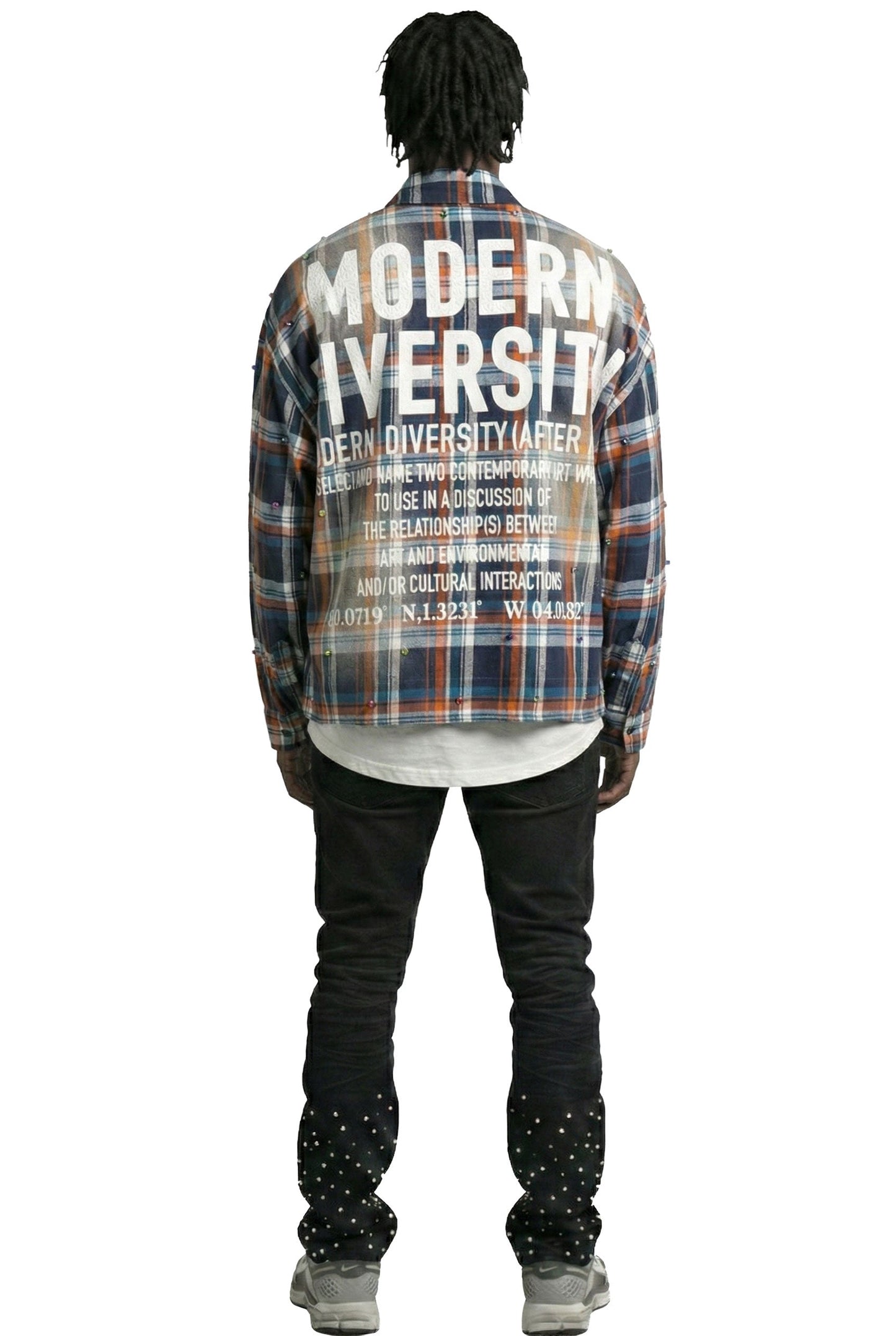 SUIFU Long Sleeve Washed Flannel Crop Top Button Down Shirt