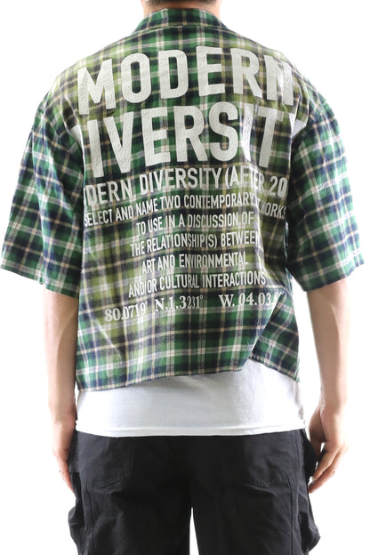 New RAZE Washed Flannel Crop Top Button Down Shirt