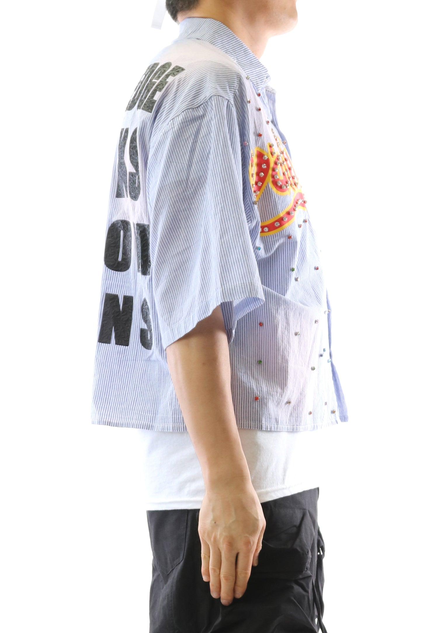 RIA Washed Flannel Crop Top Button Down Shirt