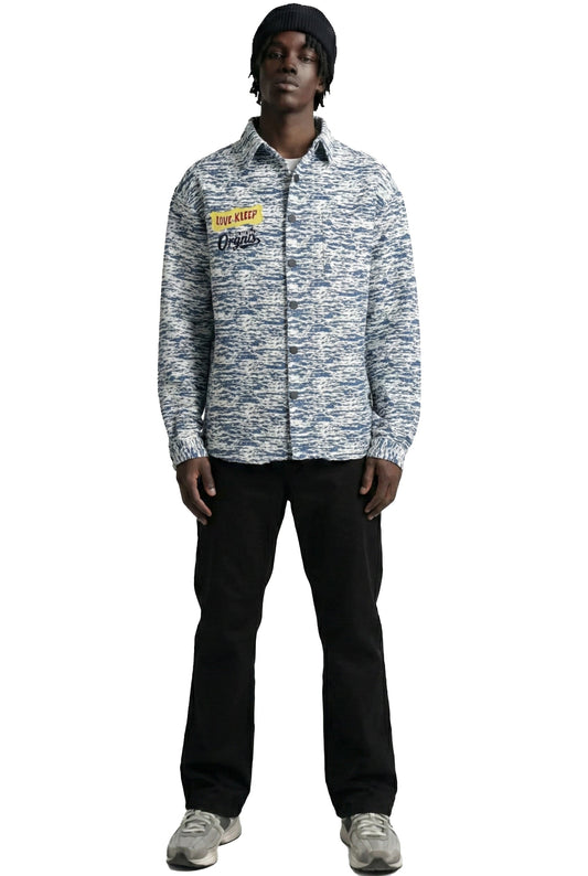 ROX Men's mixed jacquard texture shirt