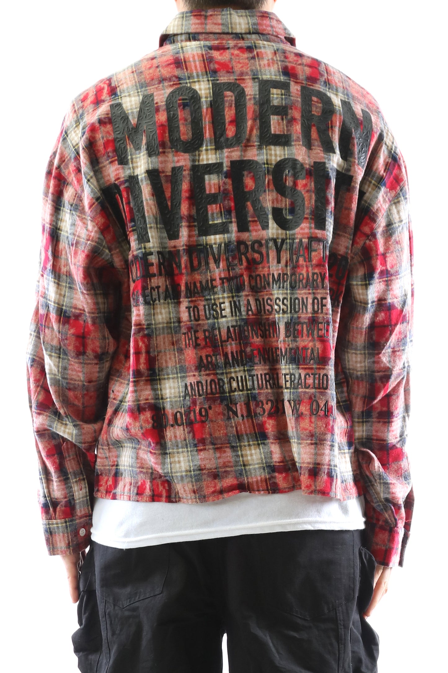OBLIVION Long Sleeve Washed Flannel Crop Top Button Down Shirt