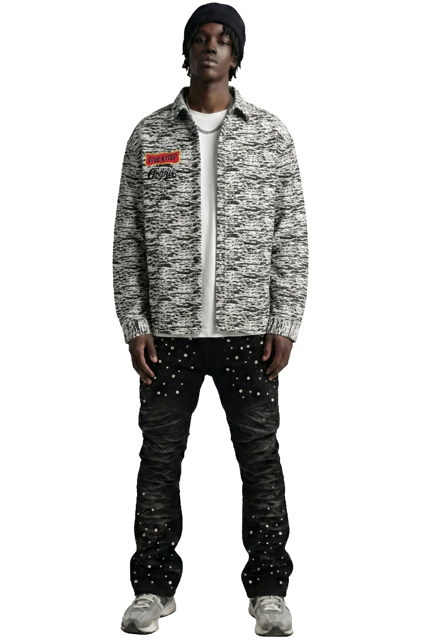 KIRK Men's mixed jacquard texture shirt