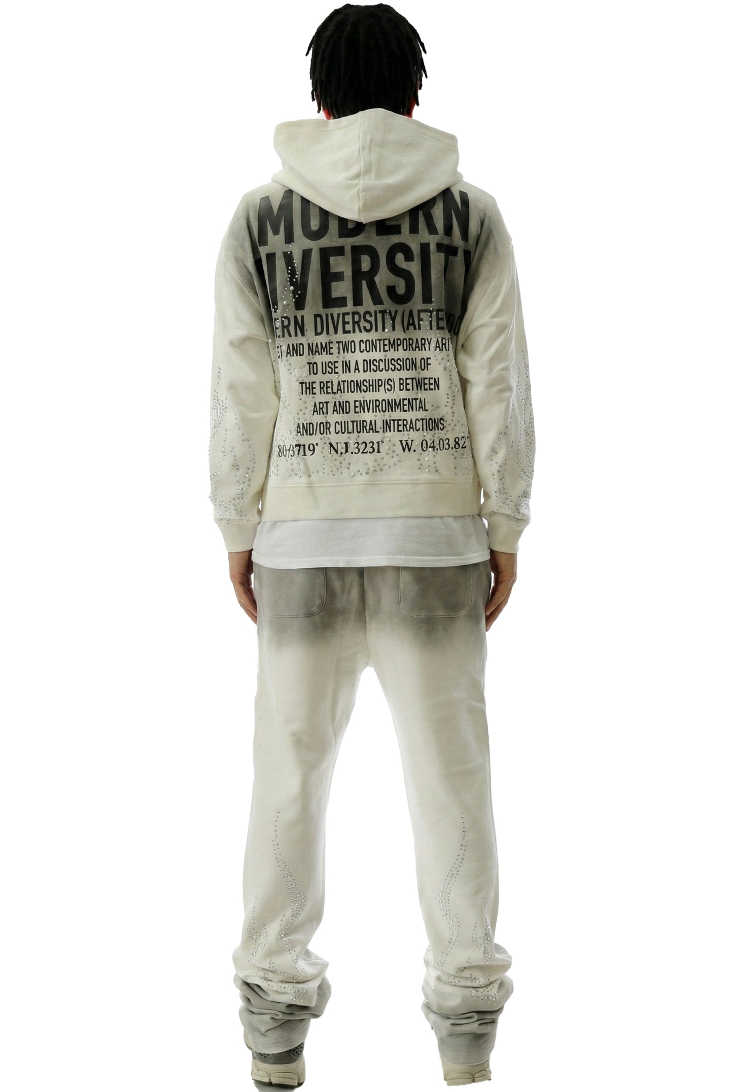 SMUDGE French Terry Long Sleeve Crop Top Full Zip Hoodie