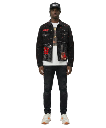 Phlox Washed Denim & Twill Mixed Jacket
