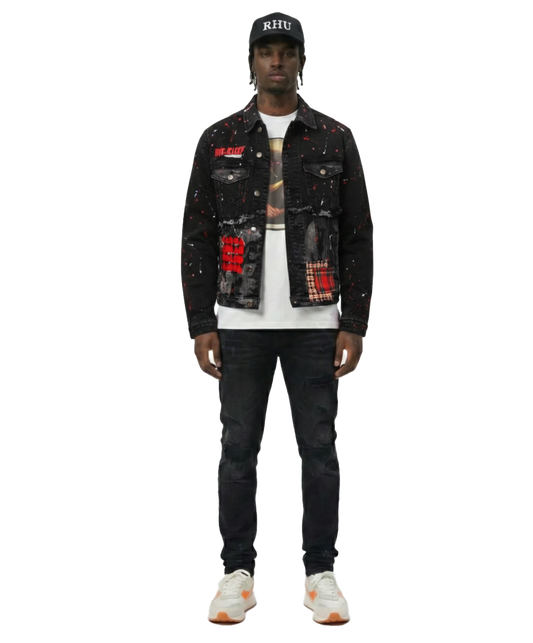 Phlox Washed Denim & Twill Mixed Jacket