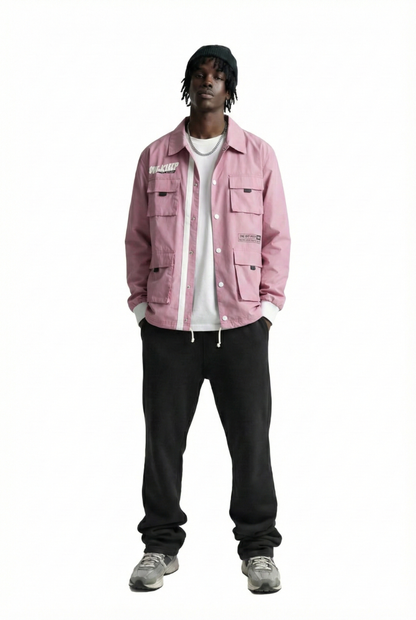 CANON Men's premium crispy nylon long sleeve coach jacket