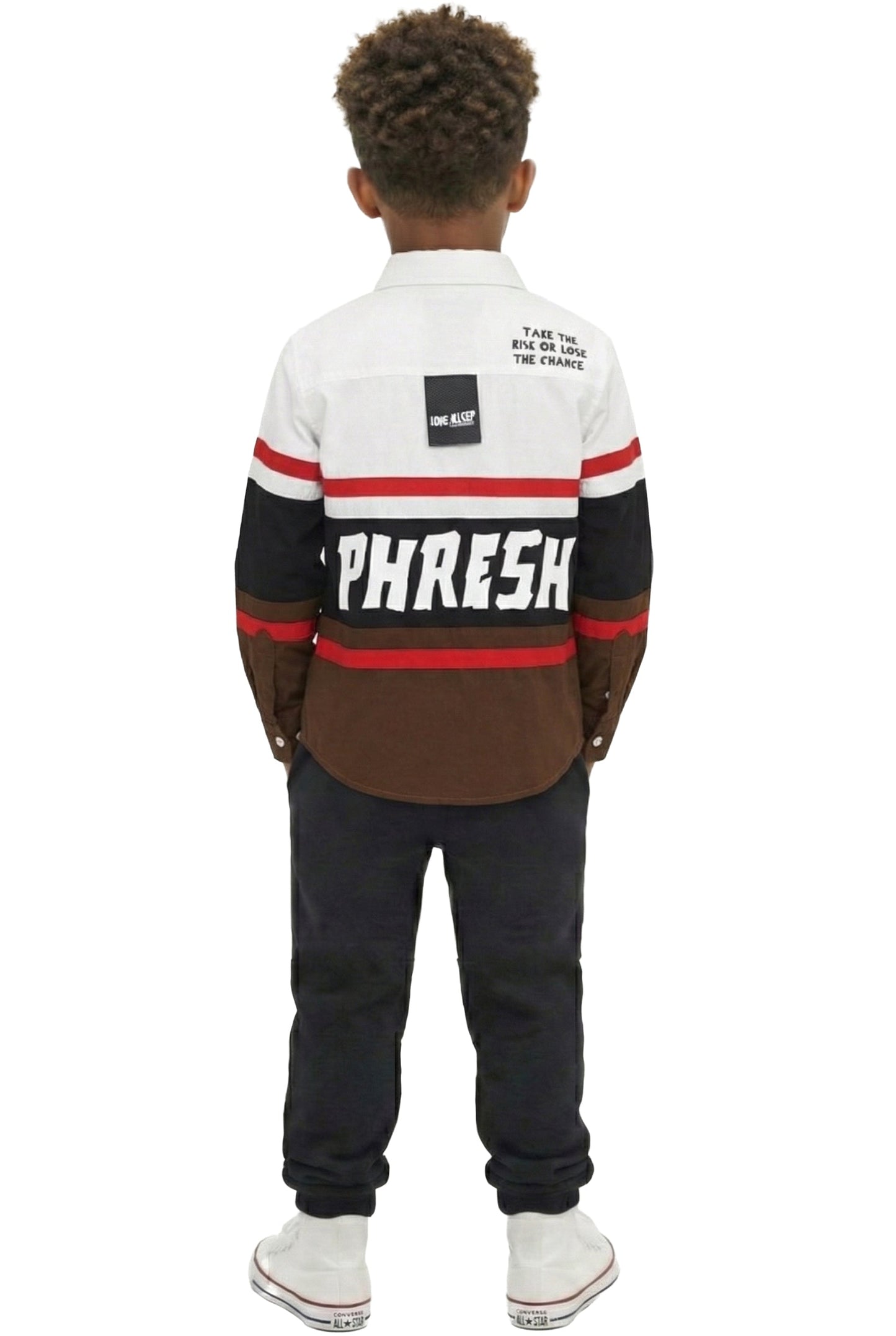 TINSEL Kid's Premium Twill Shirt With Multi Color Cut-blocks