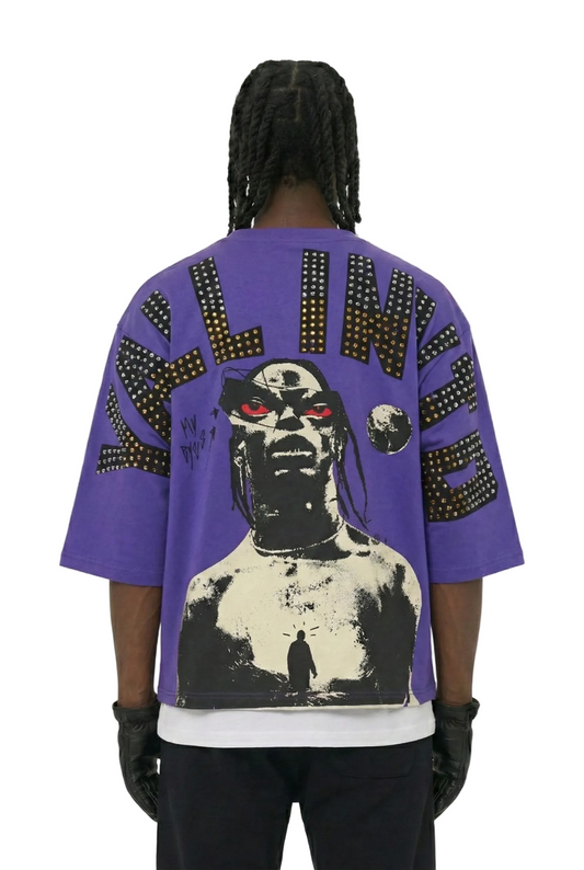 ANGELO SN/ Jersey 3/4 Sleeve Crop Top Tee