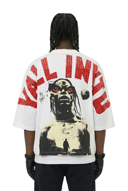 KINON SN/ Jersey 3/4 Sleeve Crop Top Tee