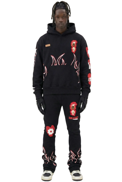 SPIDER Heavy weight brushed graphic pullover hoodie