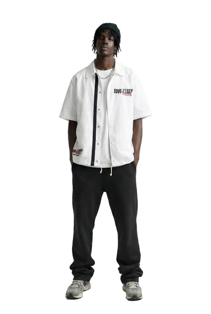 DE BLANC Men's premium nylon shortsleeve coach jacket