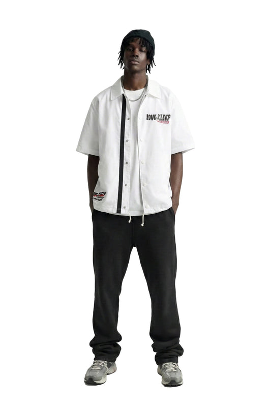 DE BLANC Men's premium nylon shortsleeve coach jacket