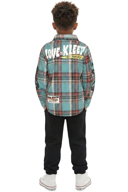 MARZI Kid's Premium Flannel Button Down Shirt