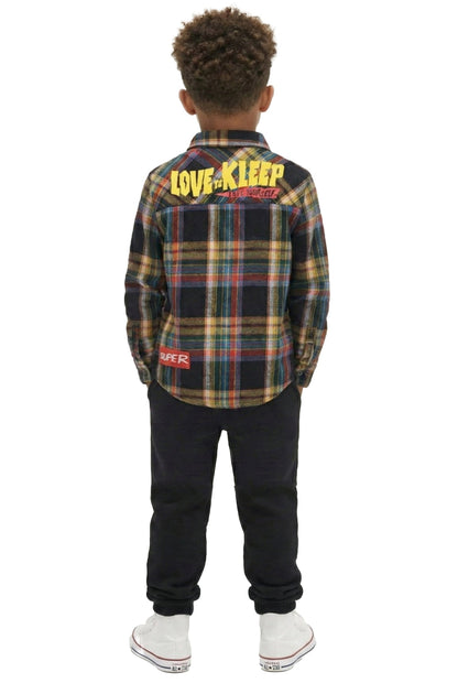MIKADO Kid's Premium Flannel Button Down Shirt