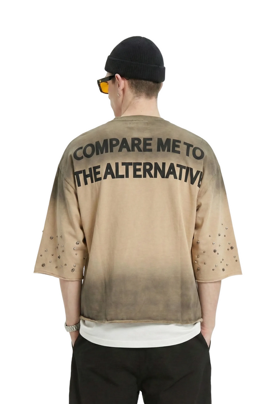 ERIN S/N Jersey 3/4 Sleeve Crop top Tee