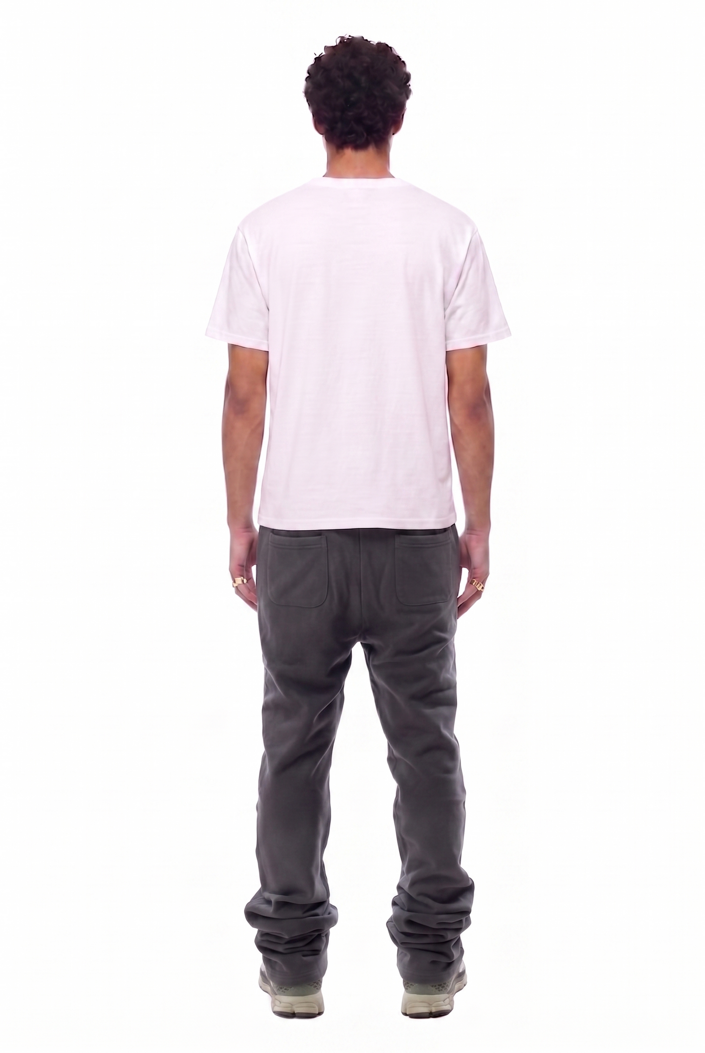 CINDER Washed French Terry Stacked Jogger Pants