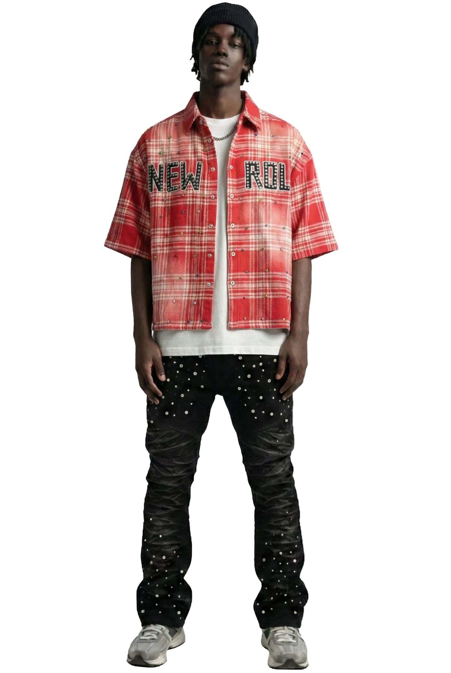 New Liade Washed Flannel Crop Top Button Down Shirt