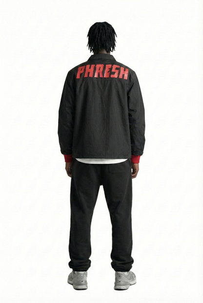 JOSH Men's premium crispy nylon long sleeve coach jacket