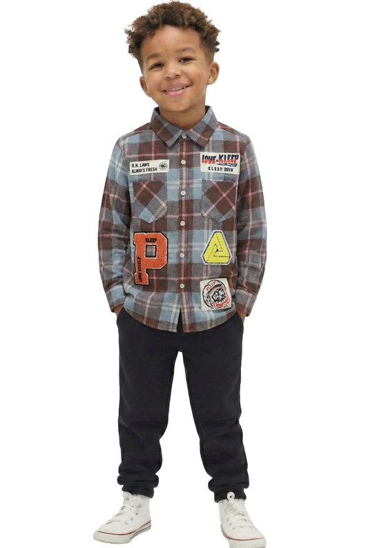 BANAN Kid's Premium Flannel Button Down Shirt