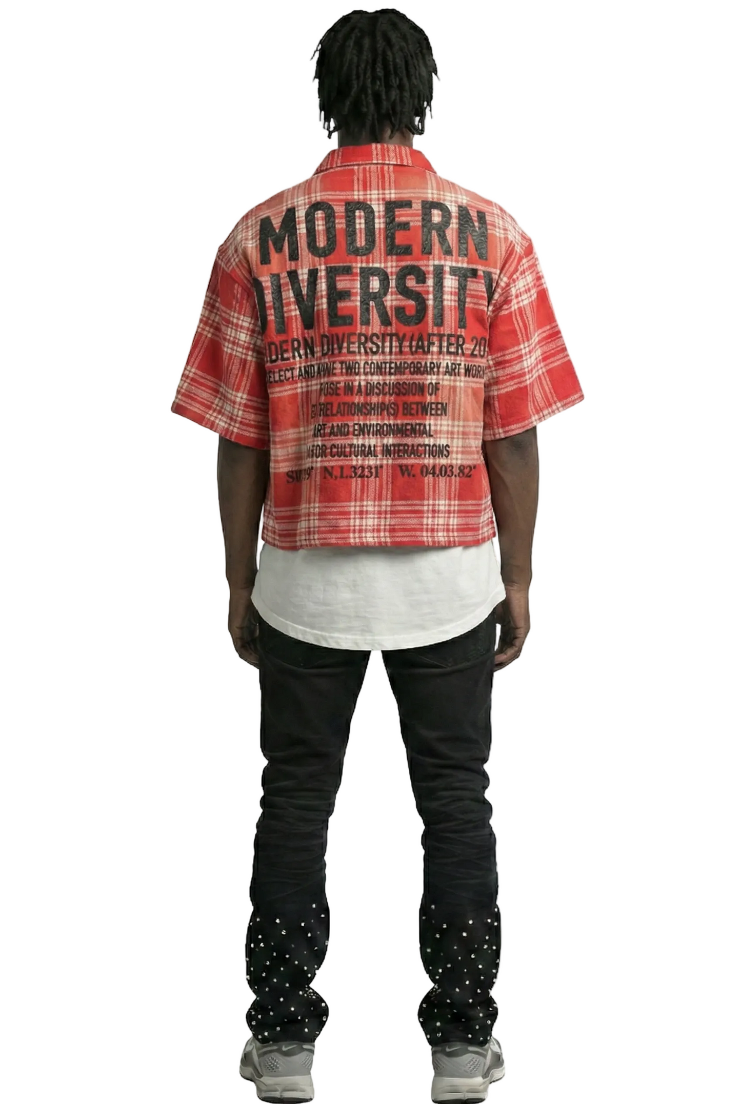 New Liade Washed Flannel Crop Top Button Down Shirt